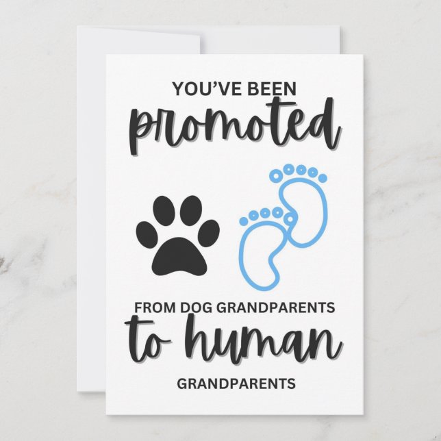 Pregnancy Announcement Card to Dog Grandparents (Front)