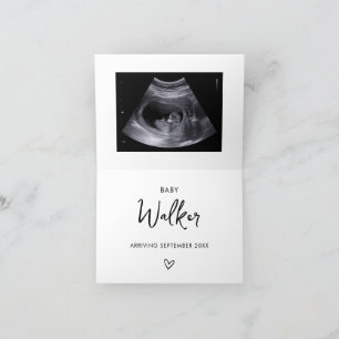Pregnancy Announcement Card Ultrasound Hello