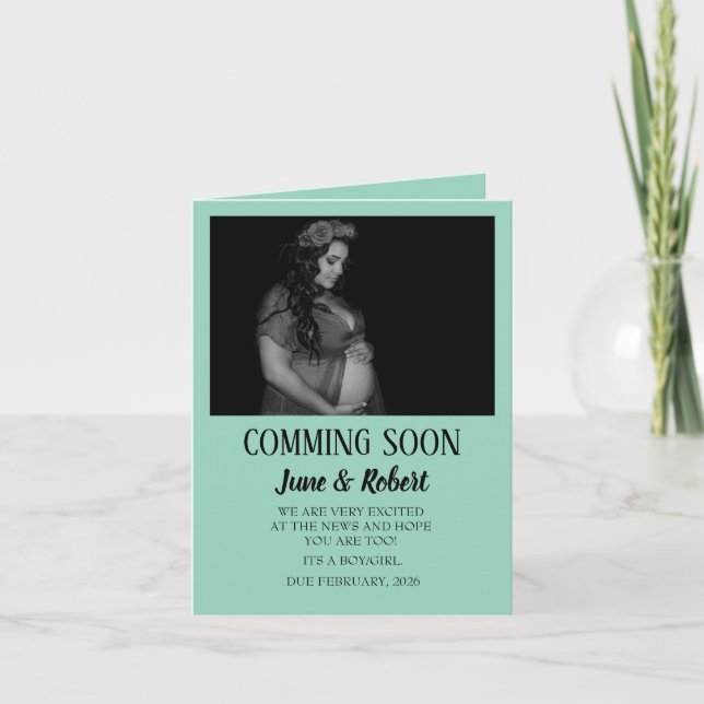 Pregnancy announcement cards (Front)