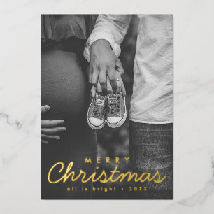 Pregnancy Announcement Christmas Greeting Card