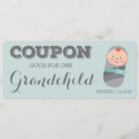 Pregnancy Announcement Coupon for Grandchild