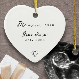 Pregnancy Announcement Custom Grandma Aunt Gift Ceramic Tree Decoration