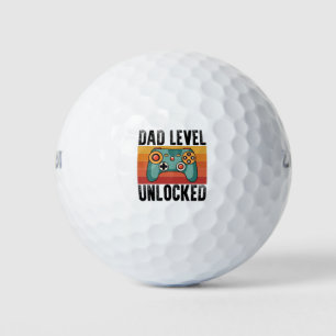 Pregnancy Announcement Dad Level Unlocked New Dad Golf Balls