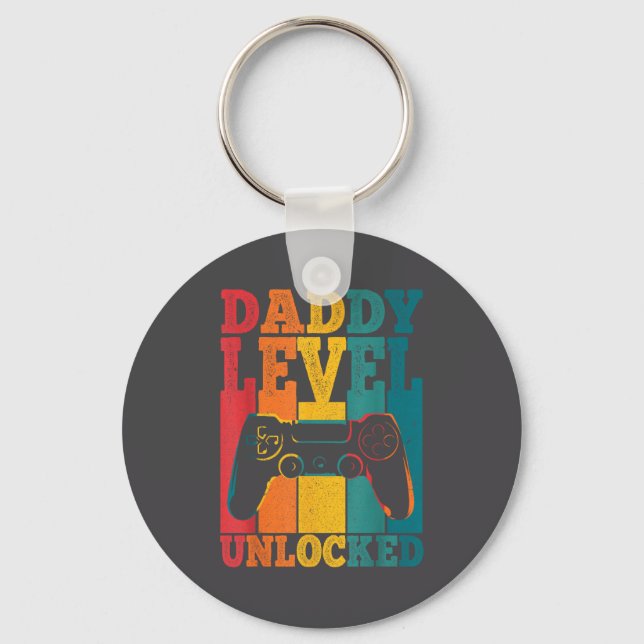Pregnancy Announcement Dad Level Unlocked New Dadd Key Ring (Front)