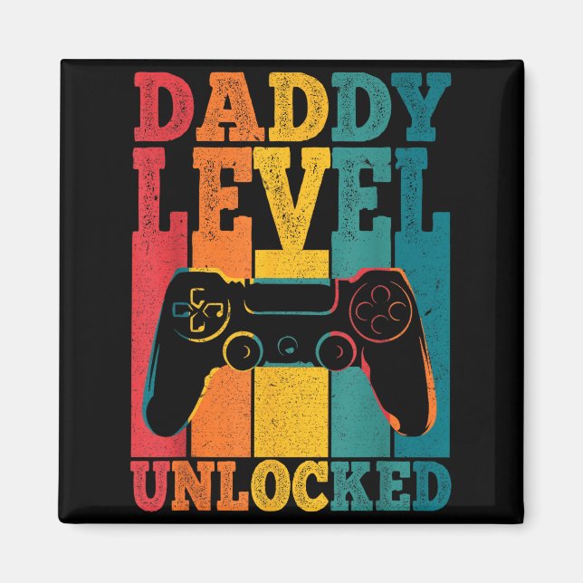 Pregnancy Announcement Dad Level Unlocked New Dadd Magnet (Front)