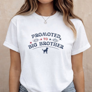 Pregnancy Announcement Dog Big Brother 4th of July T-Shirt