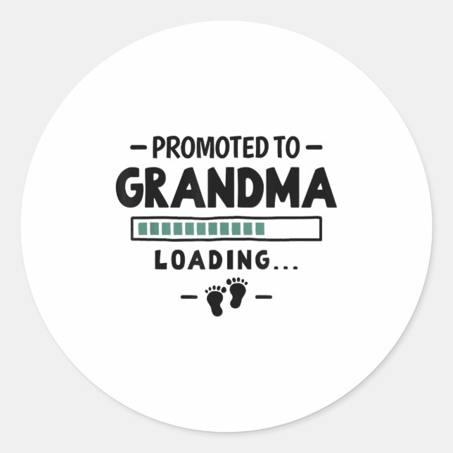 Pregnancy Announcement First Grandbaby - Promoted  Classic Round Sticker (Front)