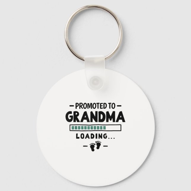 Pregnancy Announcement First Grandbaby - Promoted  Key Ring (Front)