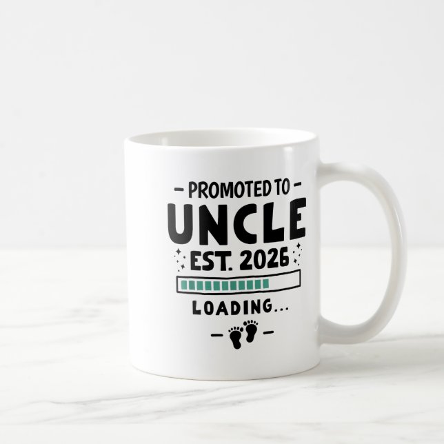 Pregnancy Announcement For Family Promoted To Uncl Coffee Mug (Right)
