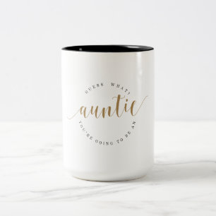 Pregnancy Announcement for sister auntie! Two-Tone Coffee Mug