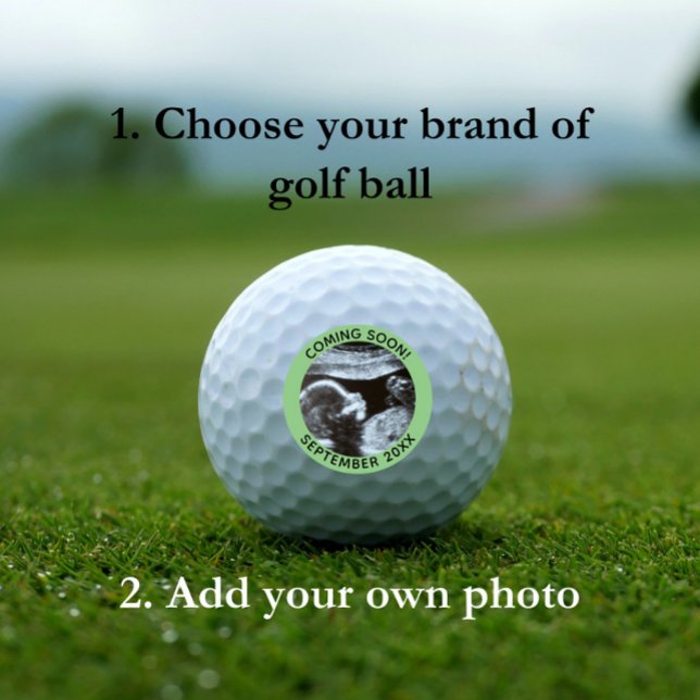Pregnancy Announcement Gender Reveal Sonogram Golf Balls (Creator Uploaded)