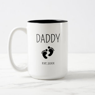 Pregnancy Announcement Gift Baby Shower New Daddy  Two-Tone Coffee Mug