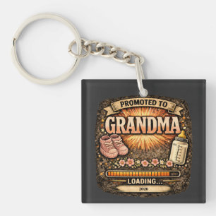 Pregnancy Announcement Gift for Grandma Key Ring