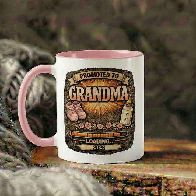Pregnancy Announcement Gift for Grandma Two-Tone Coffee Mug (Pregnancy Announcement Gift for Grandma Two-Tone Coffee Mug)