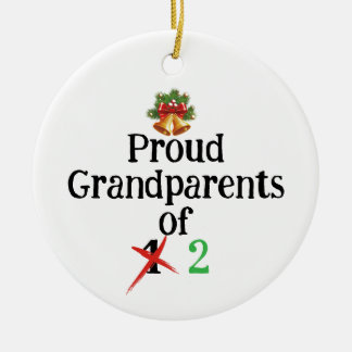Pregnancy announcement Grandparents Ceramic Tree Decoration