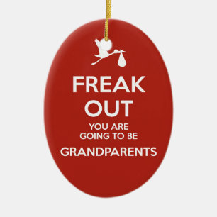 Pregnancy Announcement Grandparents Christmas Ceramic Tree Decoration