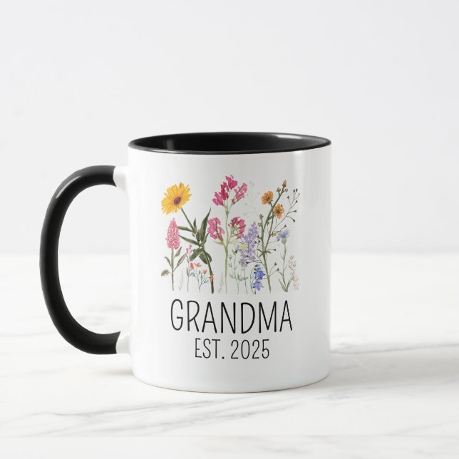 Pregnancy Announcement Grandparents Gift New Grand Mug (Left)