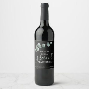 Pregnancy Announcement Grandparents Wine Label