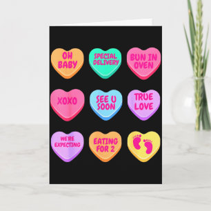 Pregnancy Announcement Hearts Candy Valentines Bab