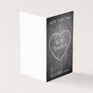 Pregnancy announcement in chalkboard style