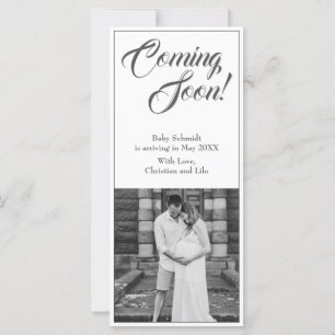 Pregnancy announcement in classic style