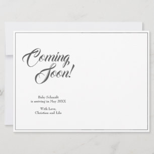 Pregnancy announcement in classic style