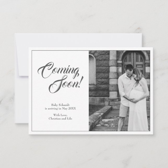 Pregnancy announcement in classic style (Front)