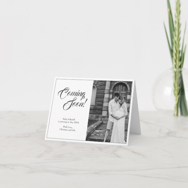 Pregnancy announcement in classic style (Front)