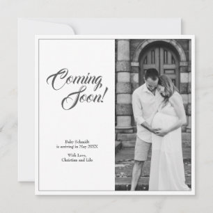 Pregnancy announcement in classic style