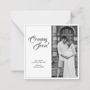 Pregnancy announcement in classic style