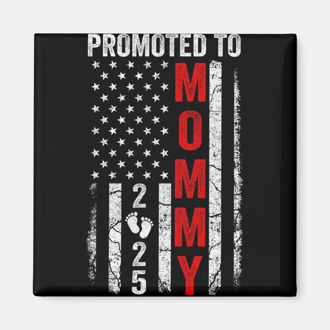 Pregnancy Announcement Mom Est 2025 Matching Patri Magnet (Front)
