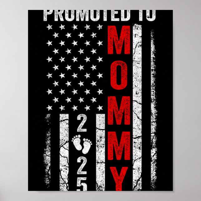 Pregnancy Announcement Mom Est 2025 Matching Patri Poster (Front)