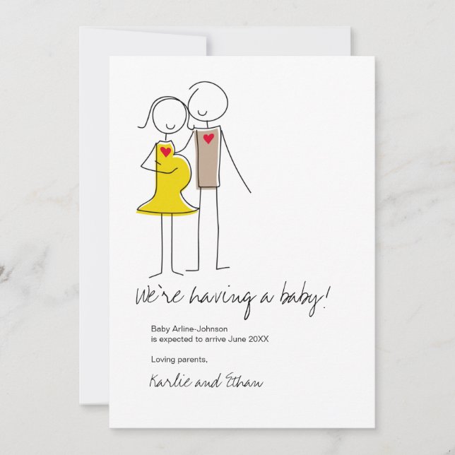 Pregnancy Announcement, Neutral Colours Announcement (Front)