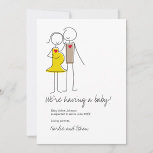 Pregnancy Announcement, Neutral Colours Announcement