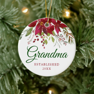 Pregnancy Announcement New Grandma Gift Ceramic Tree Decoration
