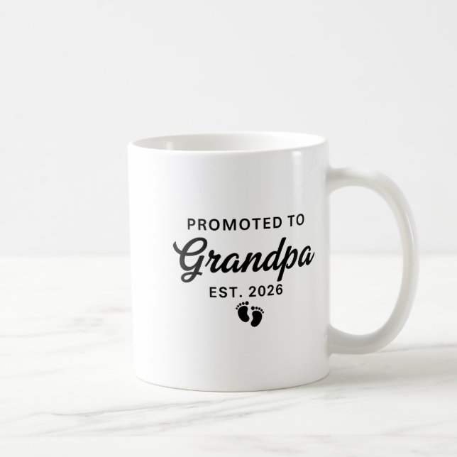 Pregnancy Announcement New Grandpa Promoted To Gra Coffee Mug (Right)