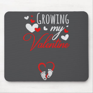Pregnancy Announcement New Mom Growing My Valentin Mouse Mat