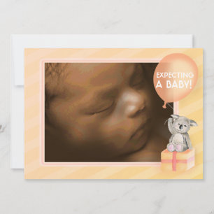 Pregnancy Announcement orange koala card