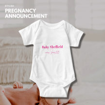 Pregnancy Announcement Personalised Baby Bodysuit