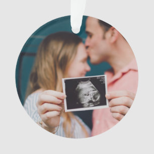 Pregnancy Announcement Personalised Christmas  Ornament