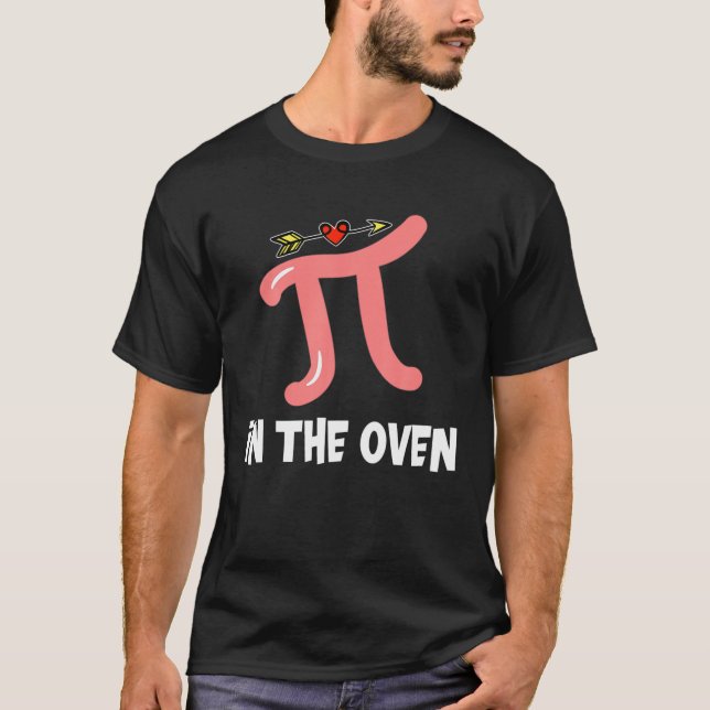Pregnancy Announcement Pi Day Math Teacher Baby Sh T-Shirt (Front)