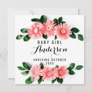 Pregnancy Announcement - Pink Gerbera Daisy