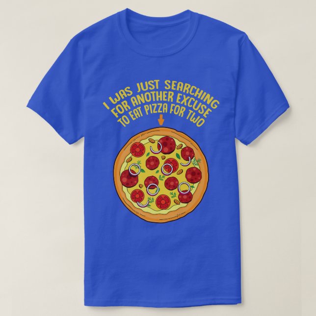 Pregnancy Announcement Pizza For Two Baby Belly Pr T-Shirt (Design Front)