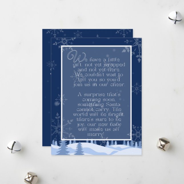 Pregnancy Announcement Poem | Flat Holiday Card (Front/Back In Situ)