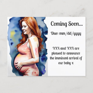 Pregnancy Announcement Postcard