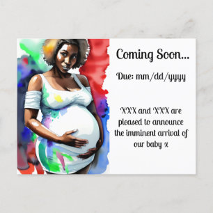 Pregnancy Announcement Postcard