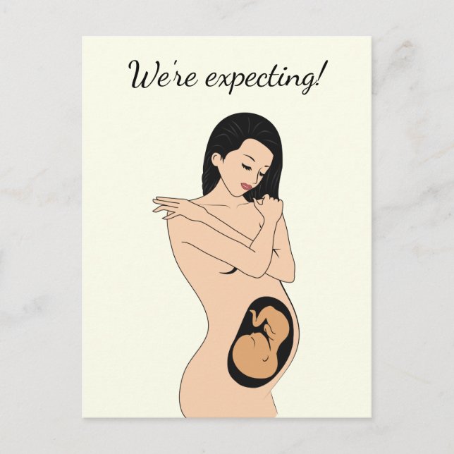 Pregnancy announcement postcard (Front)