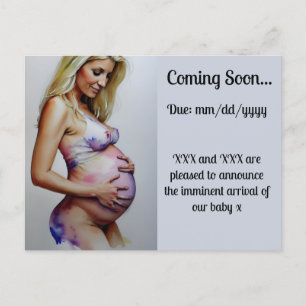 Pregnancy Announcement Postcard