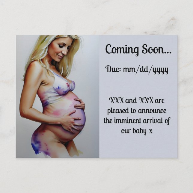 Pregnancy Announcement Postcard (Front)