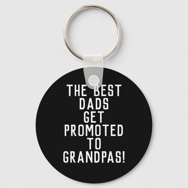 Pregnancy Announcement Promo Grandpa to be Gift Key Ring (Front)
